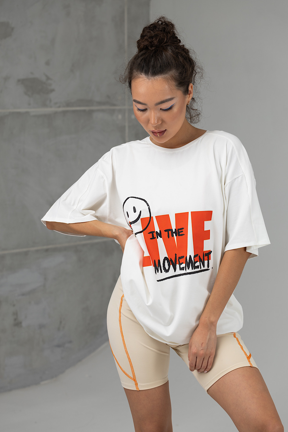 T-shirt with print white